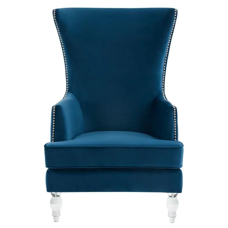 Bree 73.914Cm Wide Velvet Wingback Chair