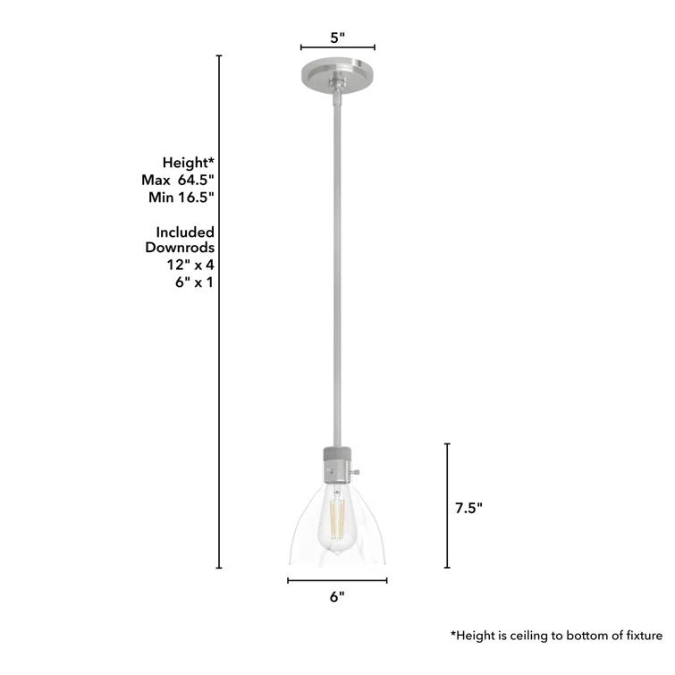 Van Nuys 1 Light Bell Mini Pendant