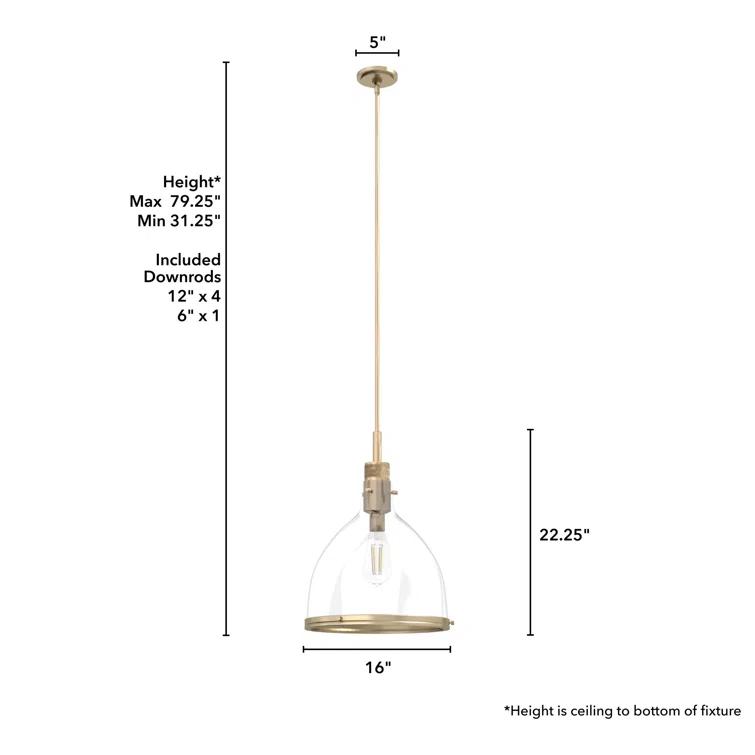 Van Nuys 1 Light Bell Pendant