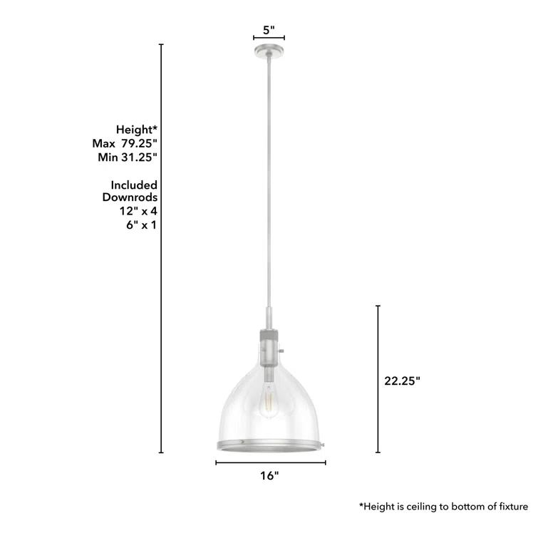 Van Nuys 1 Light Bell Pendant
