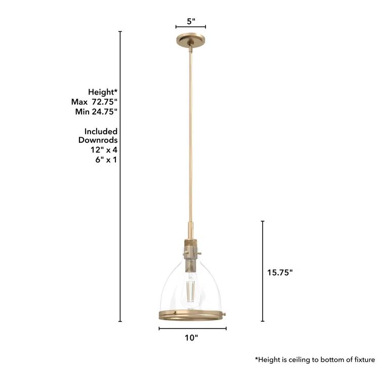 Van Nuys 1 Light Bell Pendant