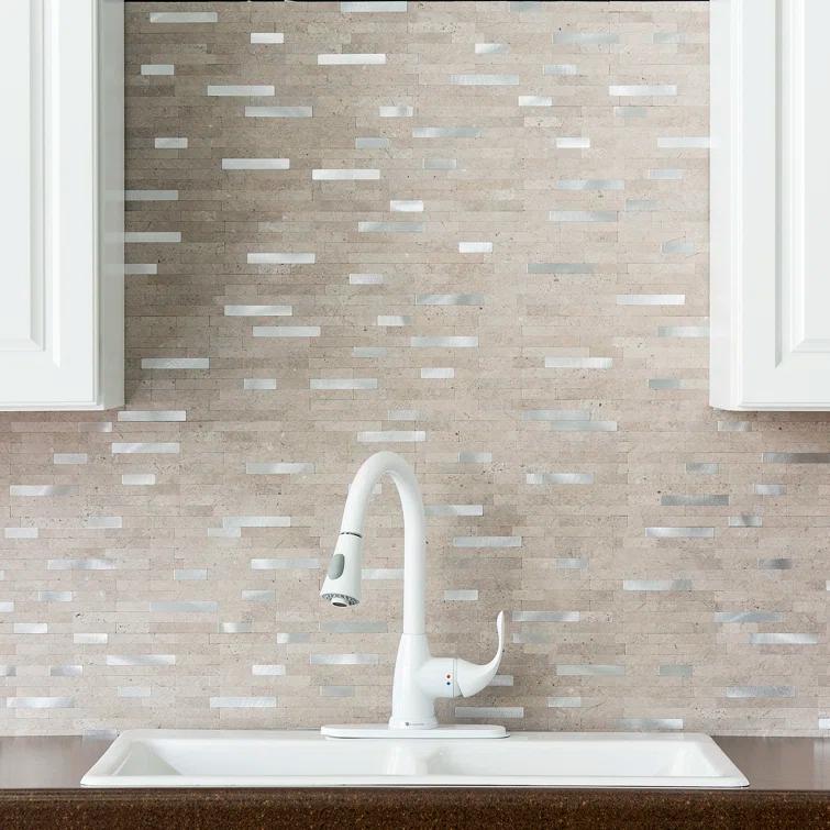 12'' W x 12.75'' L PVC Peel and Stick Mosaic Tile