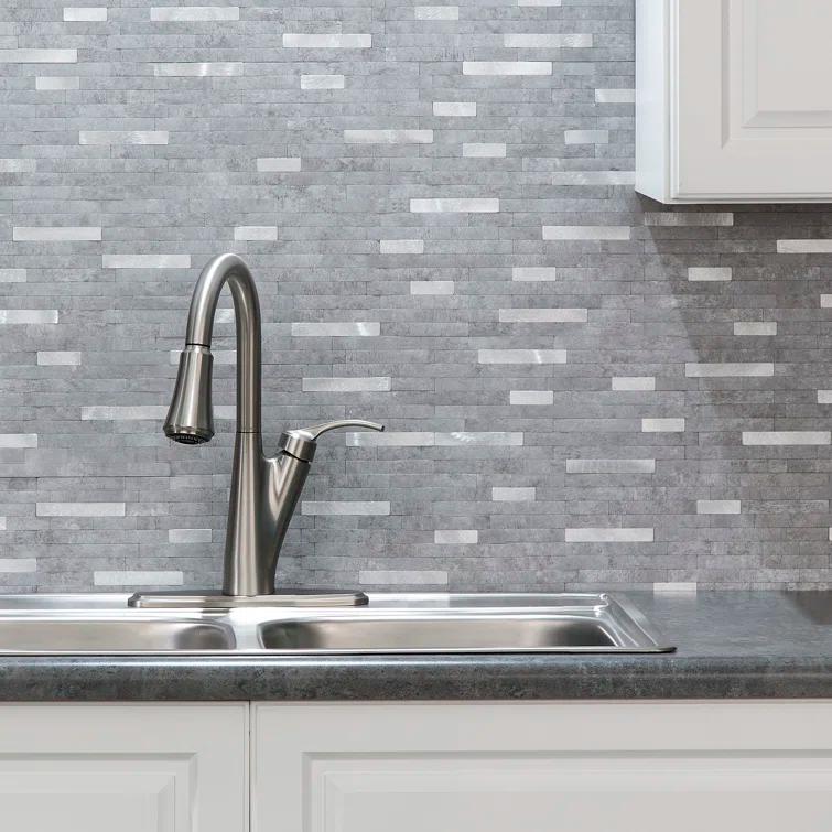12'' W x 12.75'' L PVC Peel and Stick Mosaic Tile