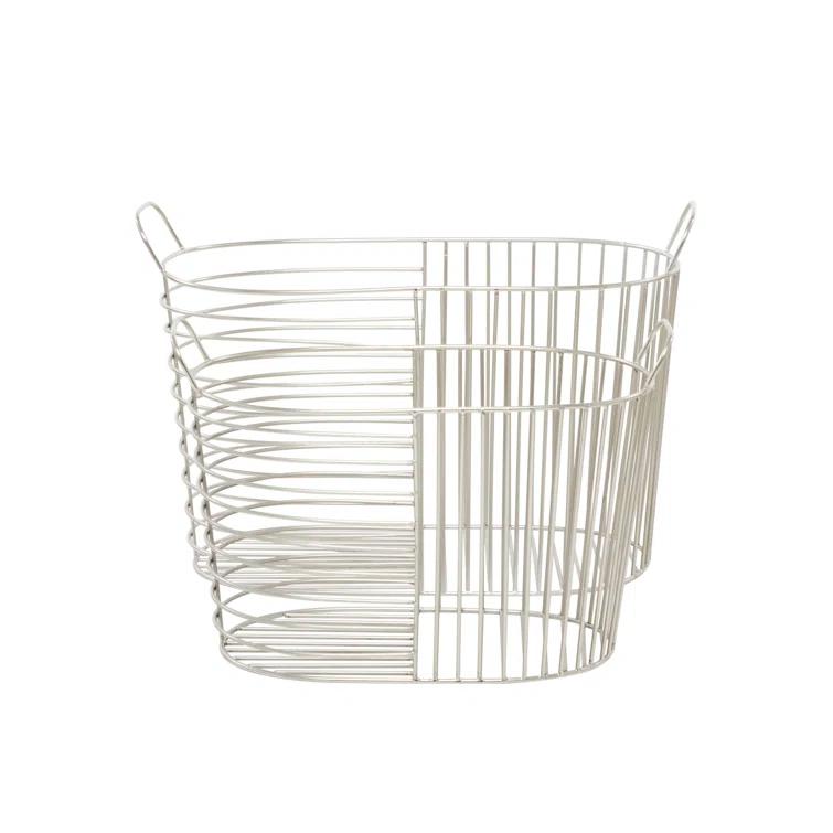 Abbie Metal Basket With Handles - Set of 2