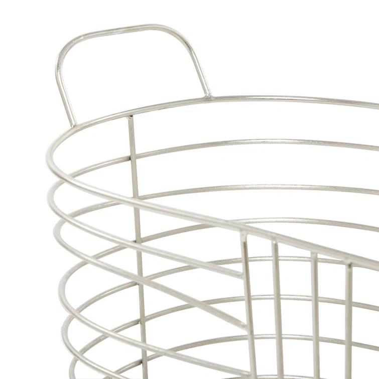 Abbie Metal Basket With Handles - Set of 2