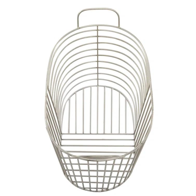 Abbie Metal Basket With Handles - Set of 2