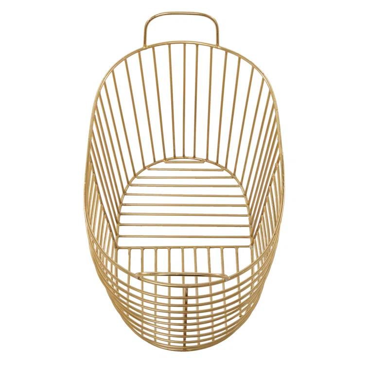Abbie Metal Basket With Handles - Set of 2