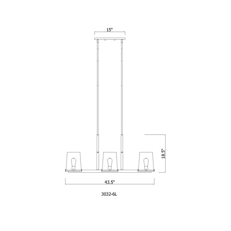 Z-Lite Callista 6 - Light Kitchen Island Pendant