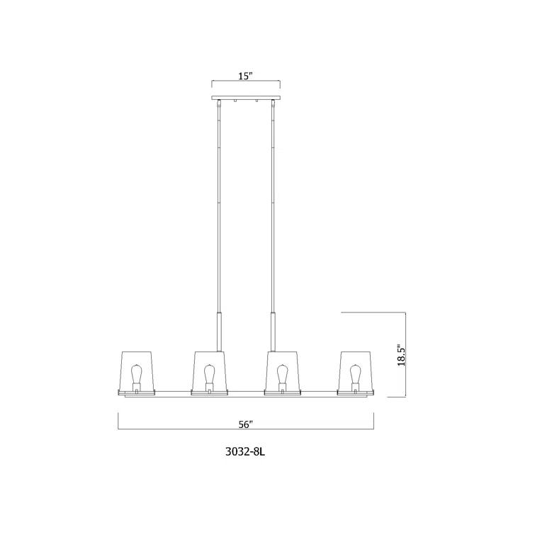 Callista 8 - Light Kitchen Island Pendant