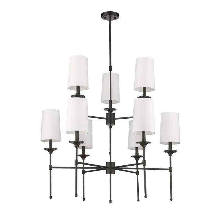 Hayse 9 - Light Dimmable Tiered Chandelier
