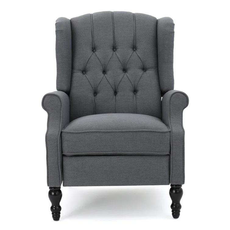 Willa Arlo™ Interiors Alta Traditional 28.5" Wide Manual Wingback Recliner Chair with Button-Tufted Diamond Stitching