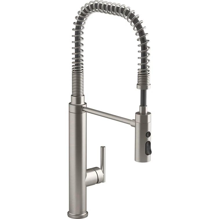 Kohler Purist® Single Handle Semi-Professional Pre-Rinse Kitchen Faucet with Pull Down Sprayer
