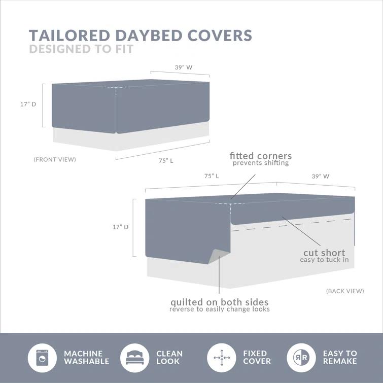 Madison Park Bayside 6PC Reversible Printed Daybed Cover Set
