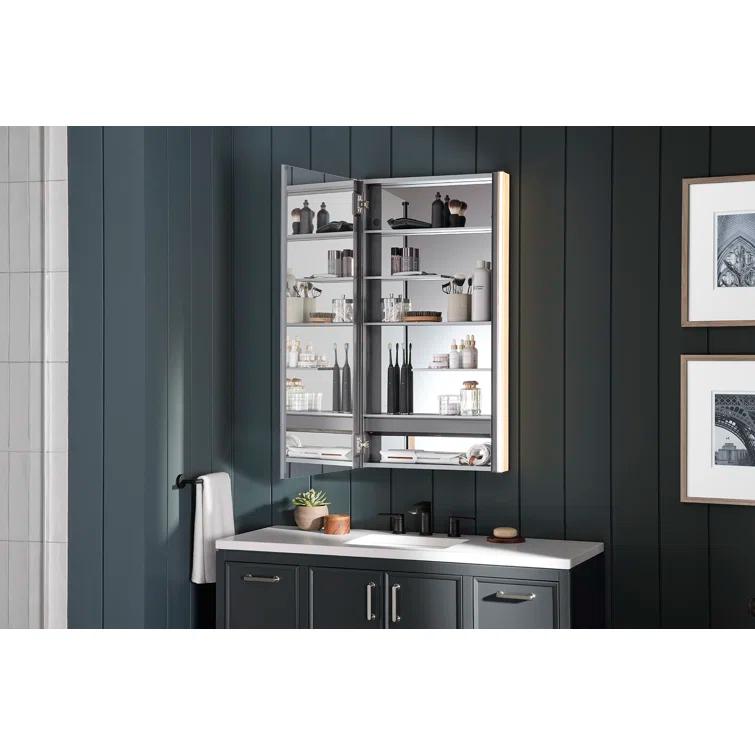 Maxstow Surface Mount Frameless Medicine Cabinet with LED Lighting