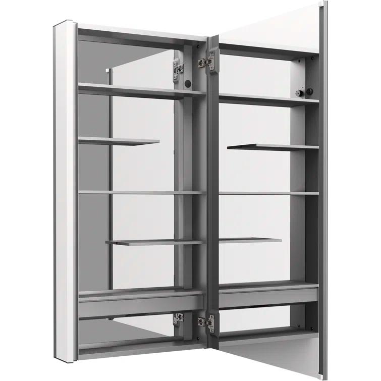 Maxstow Surface Mount Frameless Medicine Cabinet with LED Lighting