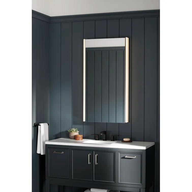 Maxstow Surface Mount Frameless Medicine Cabinet with LED Lighting