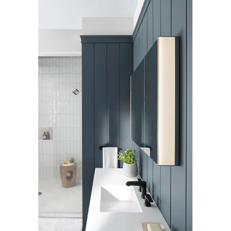 Maxstow Surface Mount Frameless Medicine Cabinet with LED Lighting