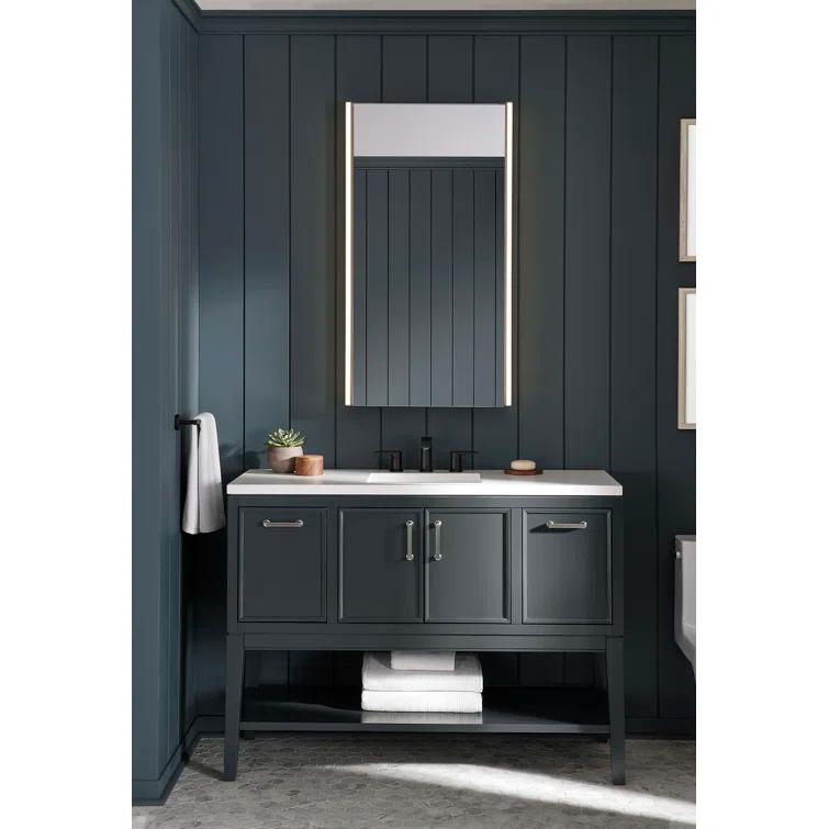 Maxstow Surface Mount Frameless Medicine Cabinet with LED Lighting