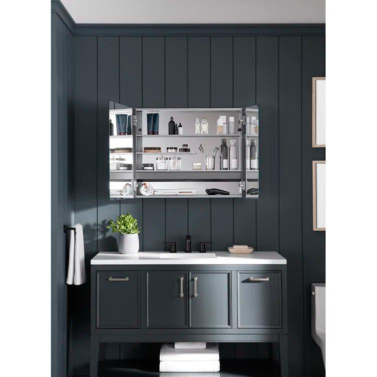 Maxstow Surface Mount Frameless Medicine Cabinet with LED Lighting