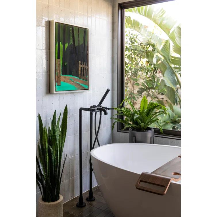 Lombardia Floor Mount Tub Filler
