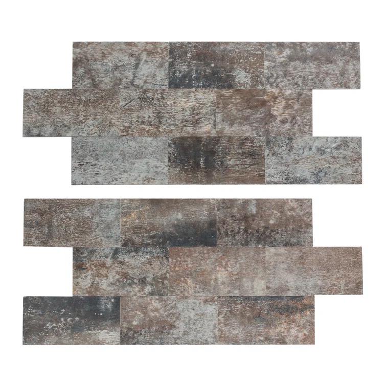 12'' W x 12.75'' L PVC Peel and Stick Mosaic Tile