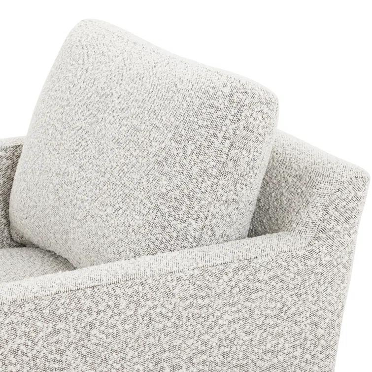 Carbon Ebony Knoll Domino Leather Accent Chair