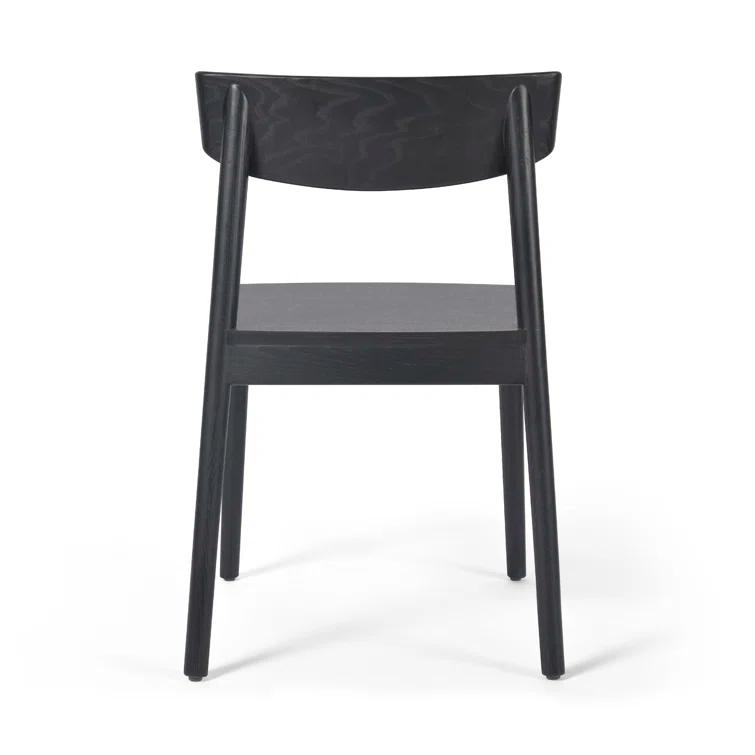 Maddie Black Solid Wood Upholstered Side Chair
