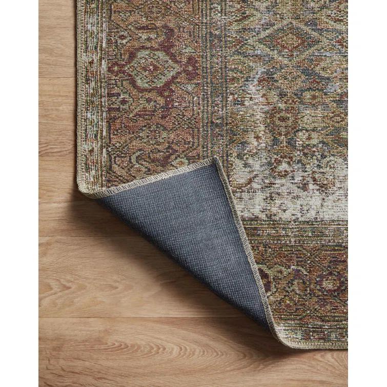 Georgie Oriental Moss/Salmon Area Rug