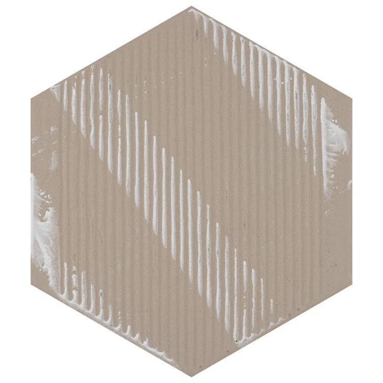 Merola Tile Classico Bardiglio Hex 7" x 8" Porcelain Patterned Wall & Floor Tile
