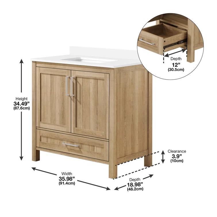 OVE Decors Kansas 36" Single Bathroom Vanity