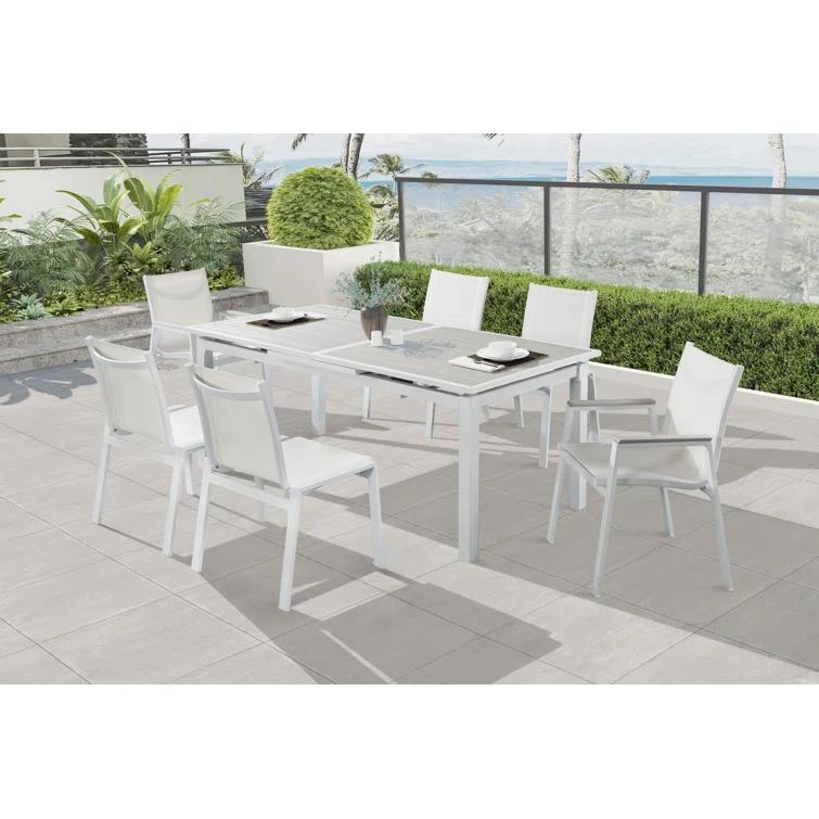 Wade Logan® Noonan Extendable Rectangular Outdoor Dining Table
