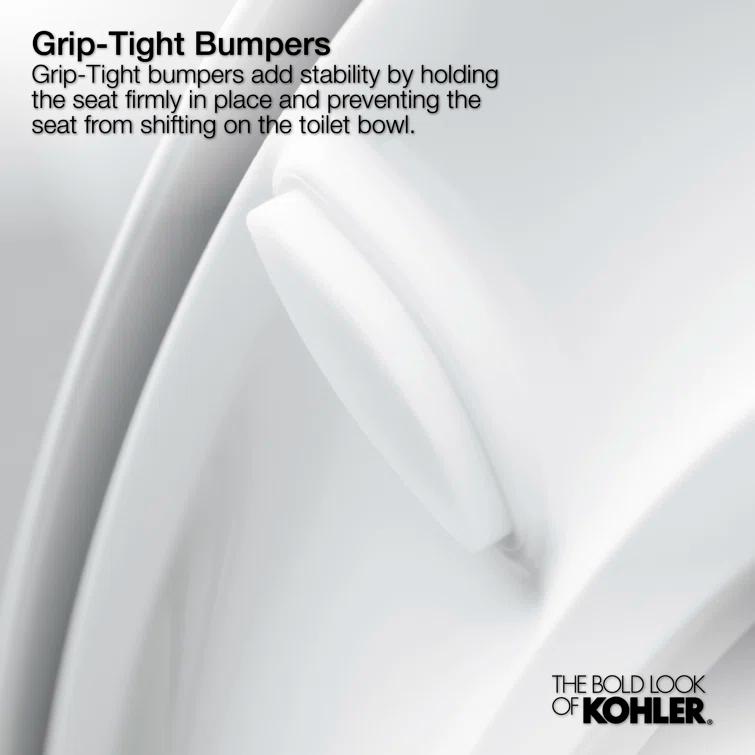 Kohler Cachet Round-Front Toilet Seat with Quiet-Close Lid and Seat and Grip-Tight Bumpers K-4639-RL-0