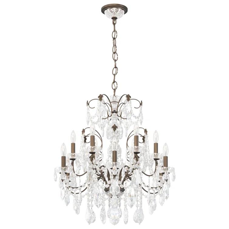 Century 12 - Light Glass Dimmable Classic / Traditional Chandelier