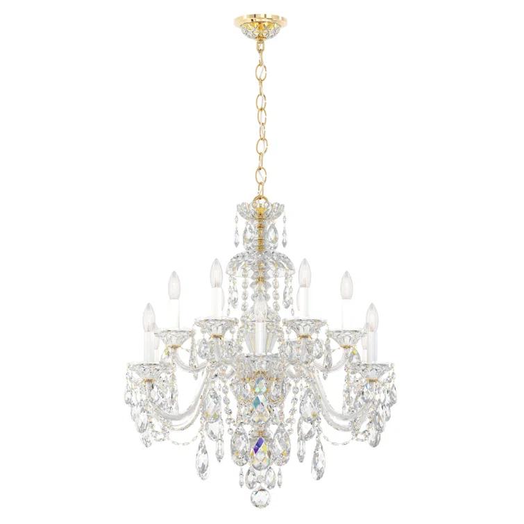 Sterling 12 - Light Glass Classic / Traditional Chandelier