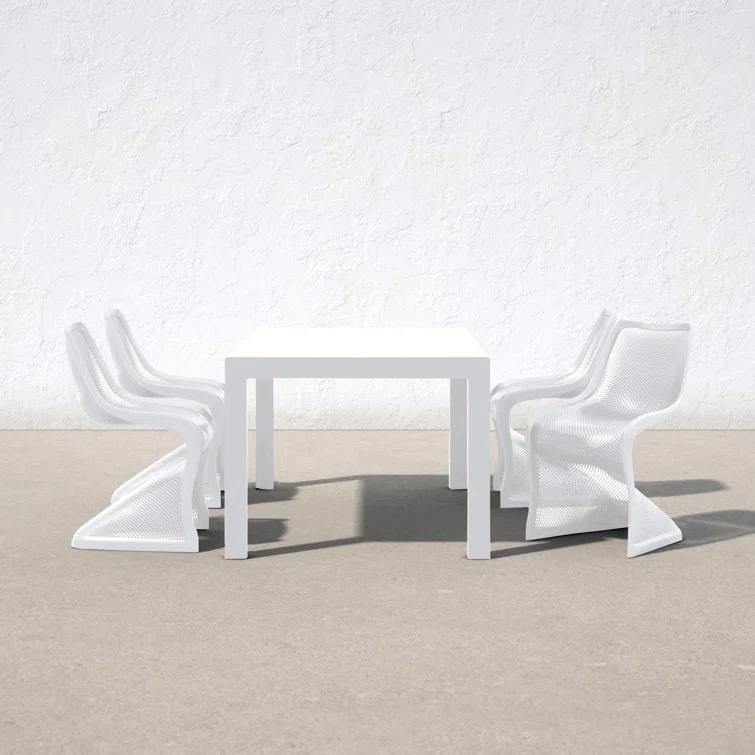 Farrah 86'' Rectangular 4 - Person Outdoor Dining Set