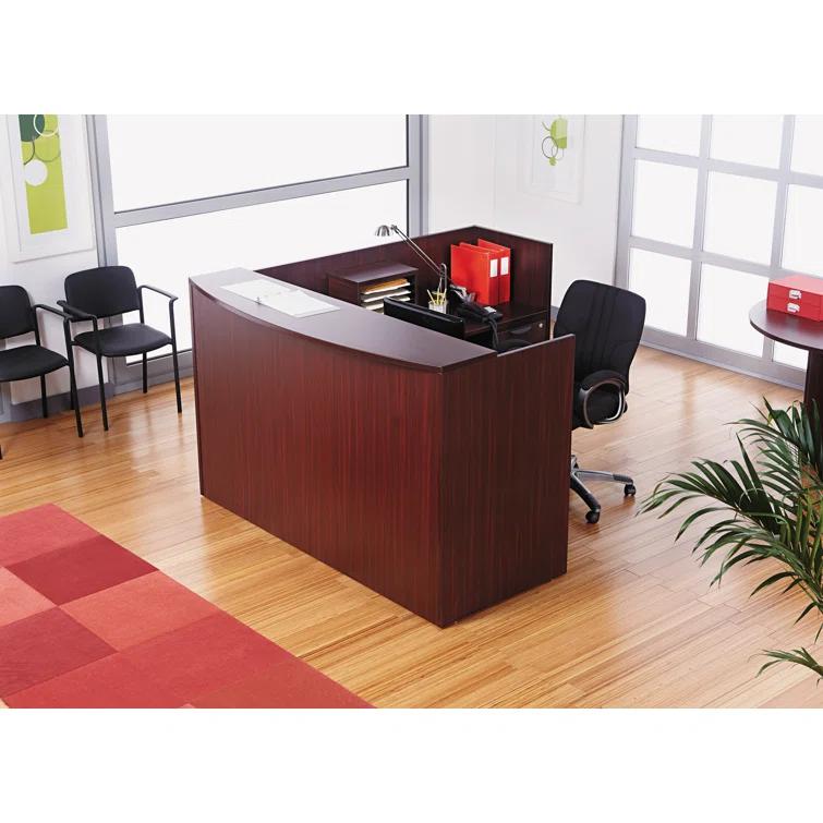Valencia Series Rectangle Synthetic Laminate Reception Desk