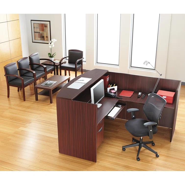 Valencia Series Rectangle Synthetic Laminate Reception Desk