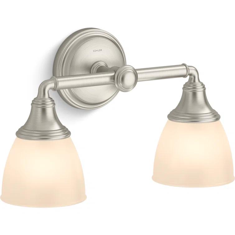 Devonshire 2 Light Indoor Bathroom Vanity Light Fixture, Position Facing Up or Down, UL Listed