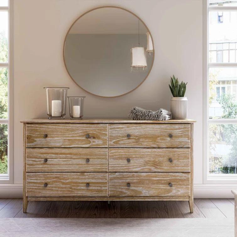 Greenport Solid Wood 63.75'' W 6 - Drawer Dresser