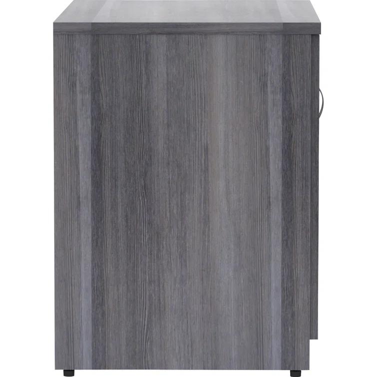Essentials Series 2-Door Storage Cabinet - 36" X 22.5" X 29.5" - Drawer(S)2 Door(S) - Material: Melamine Faced Chipboard (MFC) Top, Melamine Faced Chipboard (MFC) Shelf, Melamine Faced Chipboard (MFC) Side Panel, Melamine Panel - Finish: Weathered Charcoa