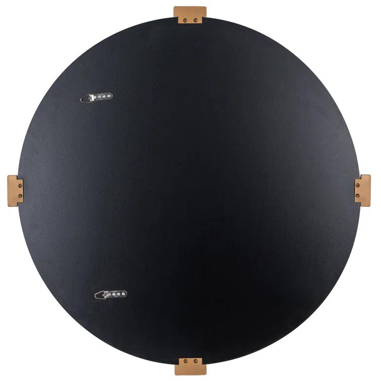 Aubrey 30" Round Frameless Gold Wall Mirror