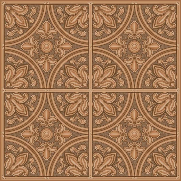 10.5'' W x 10.5'' L Peel and Stick Field Tile