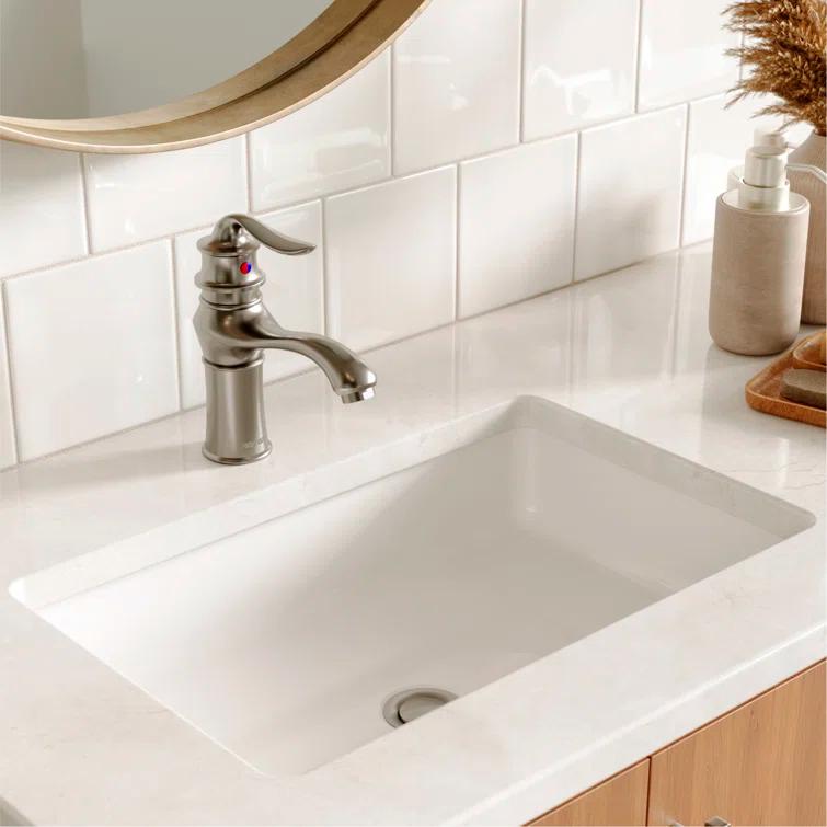 Karran Dartford Single Handle Single Hole Basin Bathroom Faucet With Matching Pop-up Drain