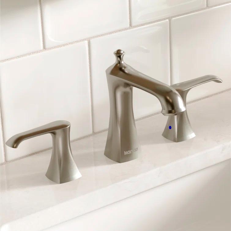 Karran Woodburn 8 In. Widespread 2-Handle Bathroom Faucet With Matching Pop-up Drain