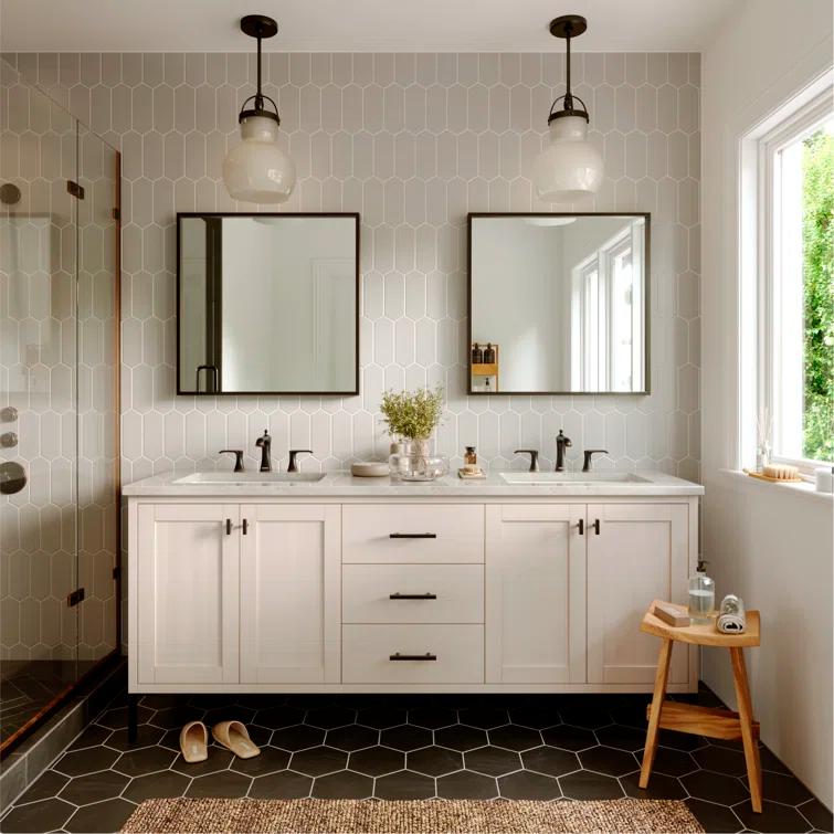 Karran Woodburn 8 In. Widespread 2-Handle Bathroom Faucet With Matching Pop-up Drain