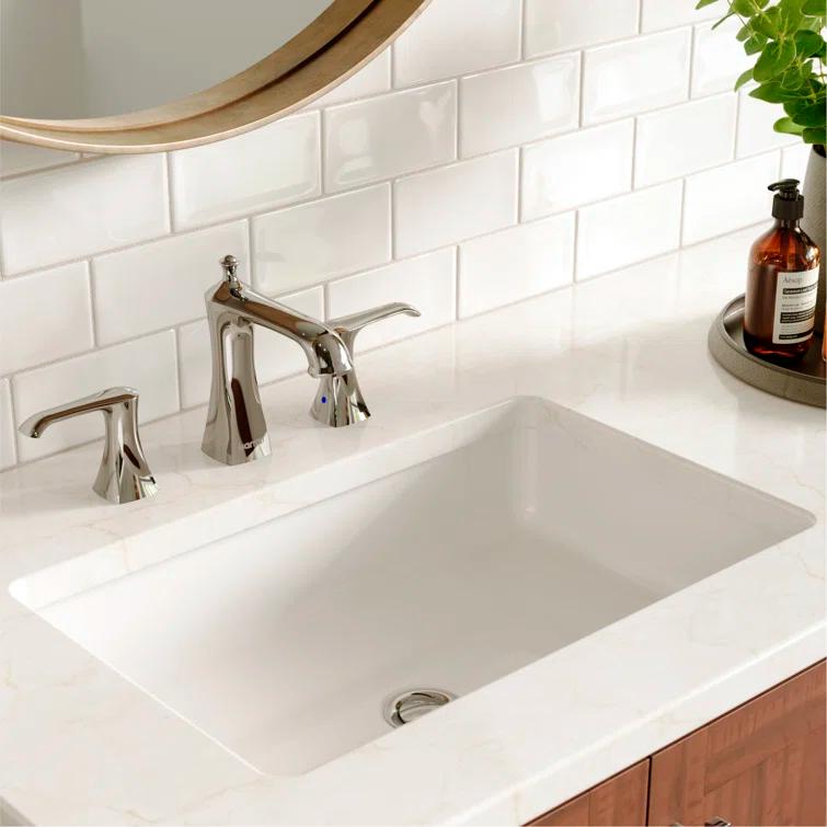 Karran Woodburn 8 In. Widespread 2-Handle Bathroom Faucet With Matching Pop-up Drain