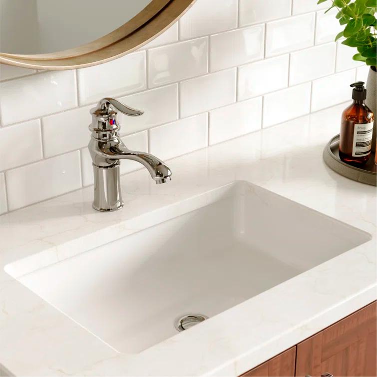 Karran Dartford Single Handle Single Hole Basin Bathroom Faucet With Matching Pop-up Drain