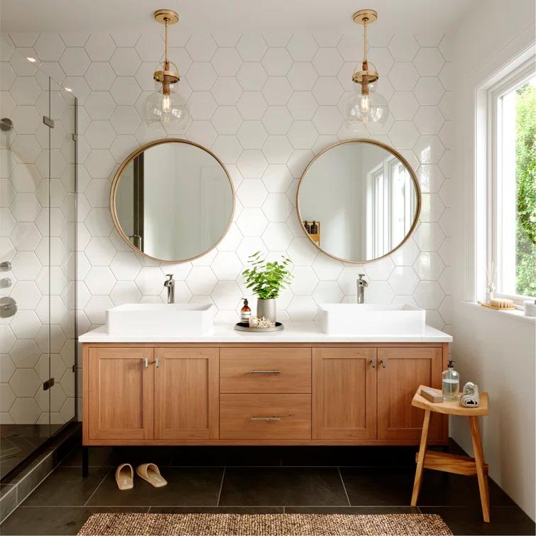 Karran Woodburn Single Handle Single Hole Vessel Bathroom Faucet With Matching Pop-up Drain