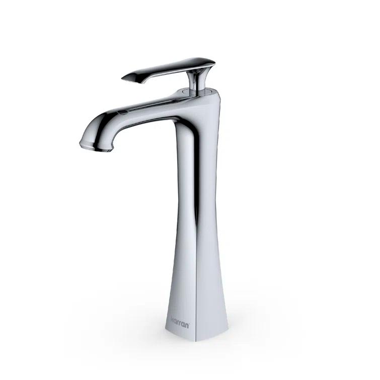 Karran Woodburn Single Handle Single Hole Vessel Bathroom Faucet With Matching Pop-up Drain