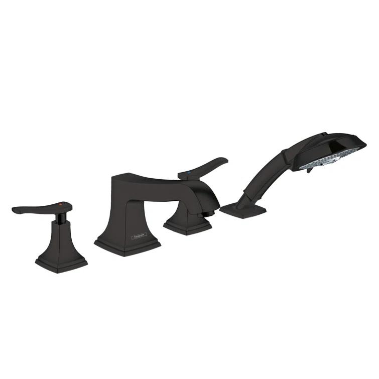 Hansgrohe Metropol Classic 4-Hole Roman Tub Set Trim with 1.8 GPM Handshower Trim Set Only
